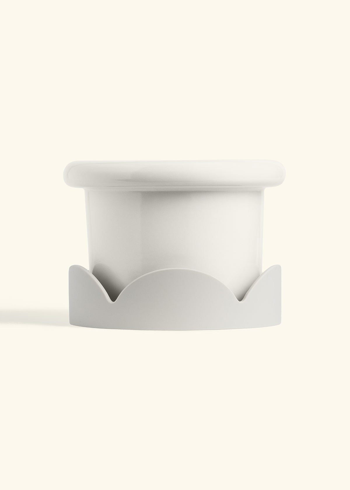 Polar White Fat Lip Planter Drip Tray Combo