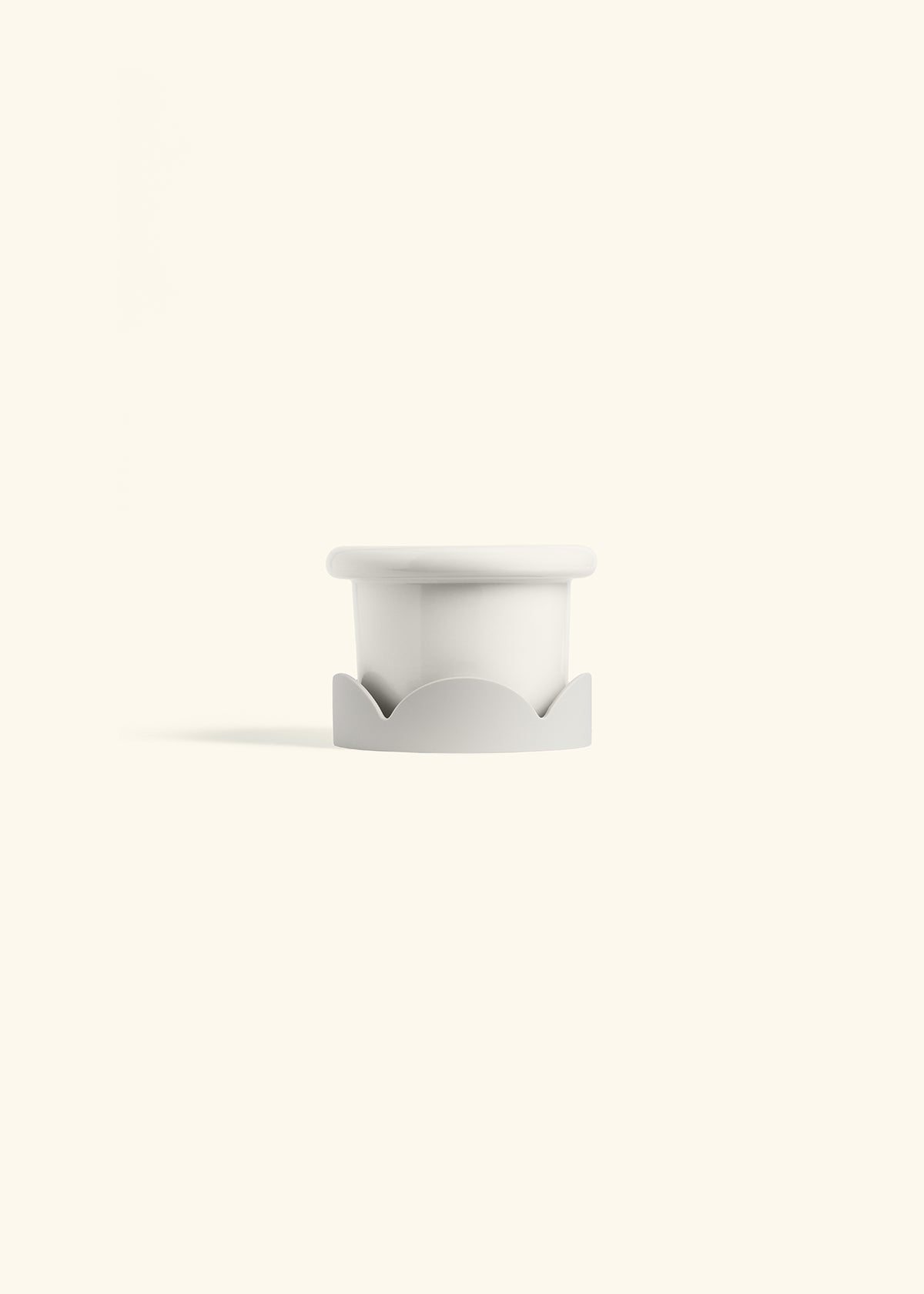 Polar White Fat Lip Planter Drip Tray Combo
