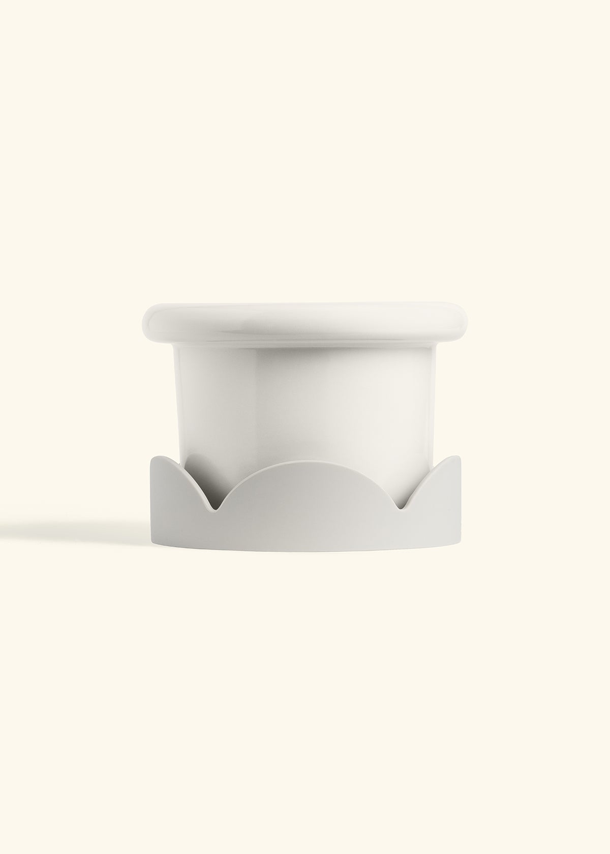 Polar White Fat Lip Planter Drip Tray Combo