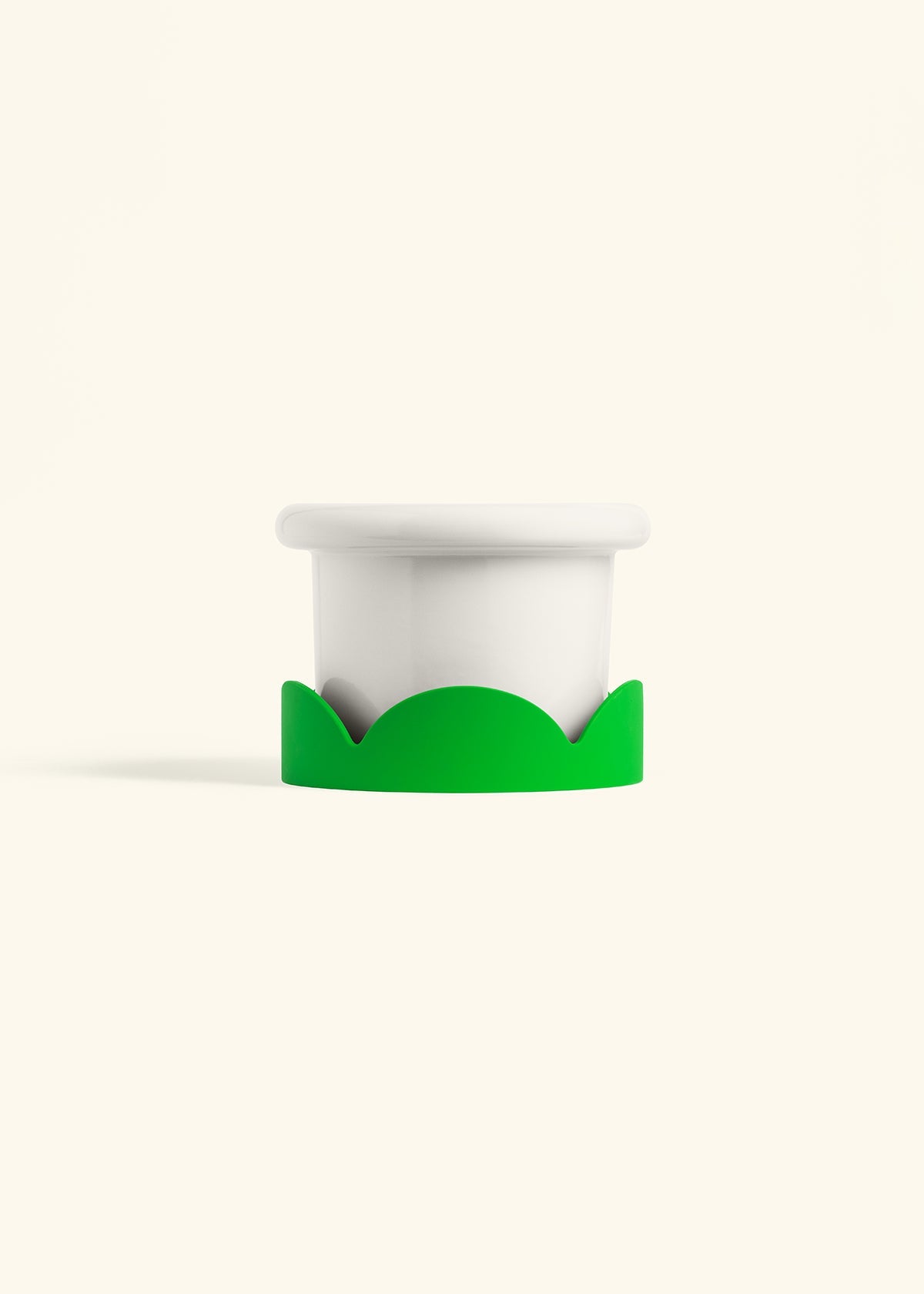 Polar White Fat Lip Planter Drip Tray Combo