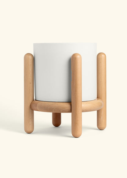Polar White Classic Planter and Stand Combo