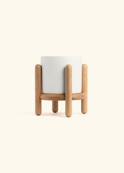 Polar White Classic Planter and Stand Combo