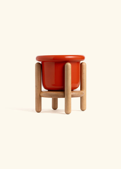 Poppy Fat Lip Planter and Stand Combo