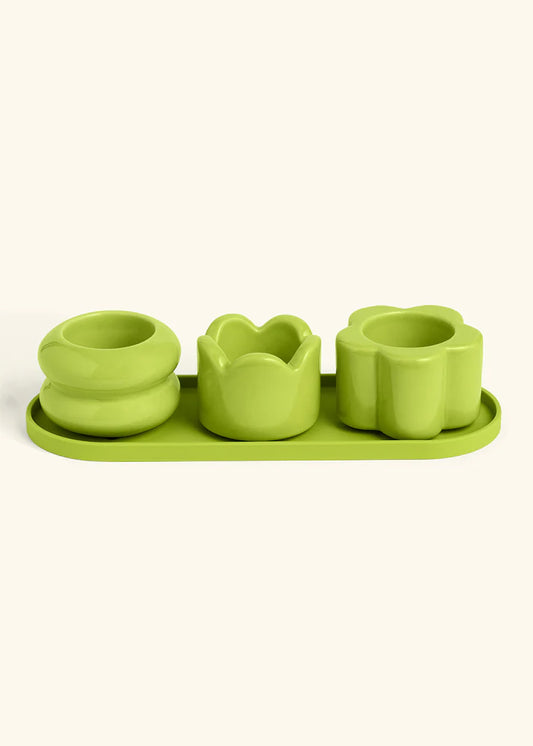 Lime Mini Planter Trio